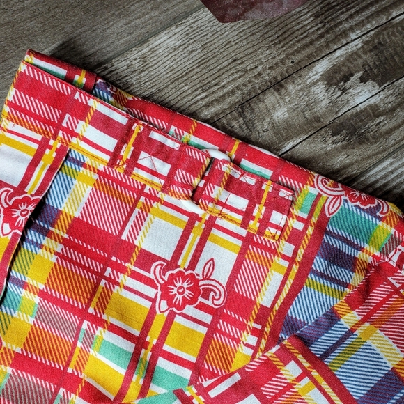 Vintage 1990s Adeiau Delafield Plaid Button Up Camp Shirt Women's Size Large - Picture 9 of 16